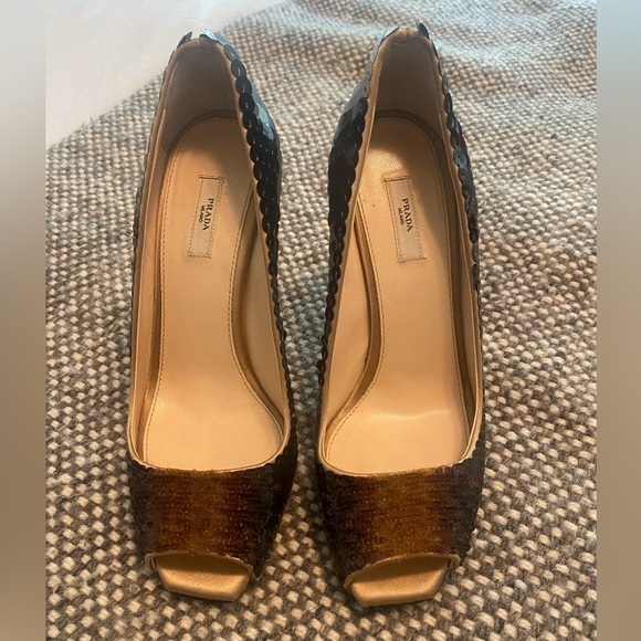 Prada sequined shoes. Size 36.5. 6 and a half. - Picture 2 of 6